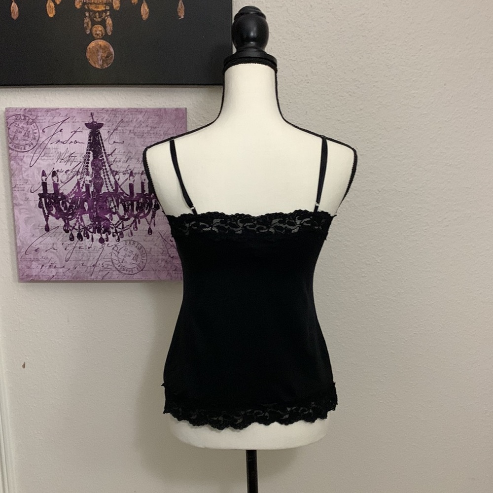 White House Black Market - Black Camisole w/Lace Detail - Size M - Picture 2 of 4